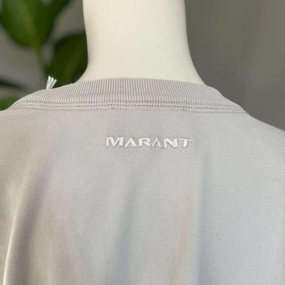 MARANT ÉTOILE Mafalda Salomon Long Sleeve Cotton Fleece Midi Dress 38 NWT 550$ - Picture 11 of 14